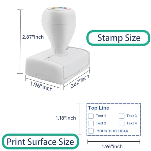 Teacher Stamps - Checkbox Grading Stamps, Completed Stamp, Customizable Colors, Rectangular Shape, Rubber Material, 1 inch x 1 inch, Ideal for Classroom and Homework Grading