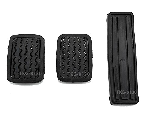 K1AutoParts Set Clutch Brake Accelerator Pedal Pad Cover For Nissan 720 / Datsun 720 Pickup 1980-1986