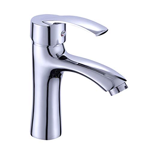 Robinet de cuivre de salle de bain eau chaude et froide avec mitigeur de lavabo monotrou