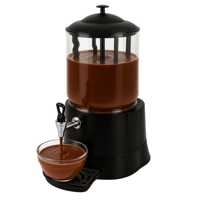 Machine à Chocolat Chaud Professionnelle 10L - Température 30 à 90°C - Mélangeur Intégré - Distribution Facile - 400 W