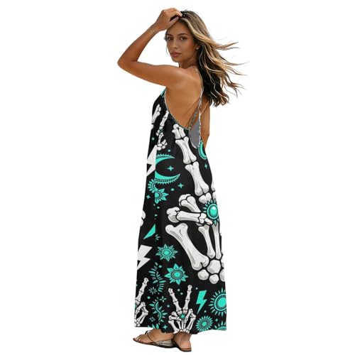 Robe longue pour femme légère et fluide style bohème chic imprimé pastel