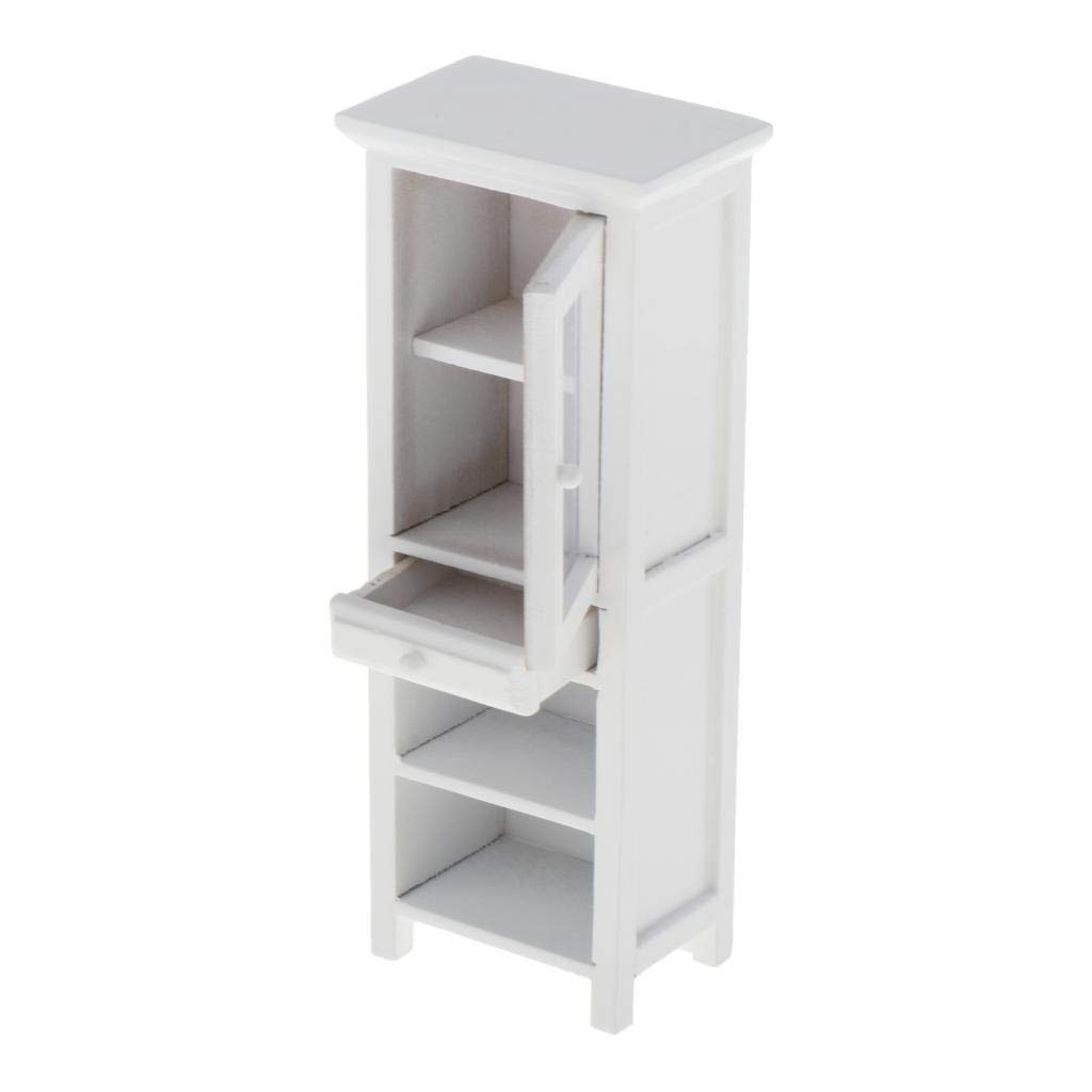 Harayaa Miniature Meuble De Salon – Bureau Demi-cercle 1/12 Pour Maison De Poupée – En Bois – Cadeau Déco DIY