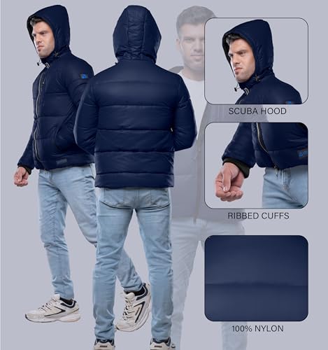 Image of URBAN BUCK Packable Puffer Jacket for Men Lightweight Winter Windproof & Water Repellent Hiking Jackets