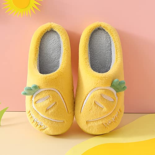 Girls Boys Home Slippers Warm Carrot House Slippers for Toddler Kids Lined Winter Indoor Fuzzy Soft Warm Slippers3