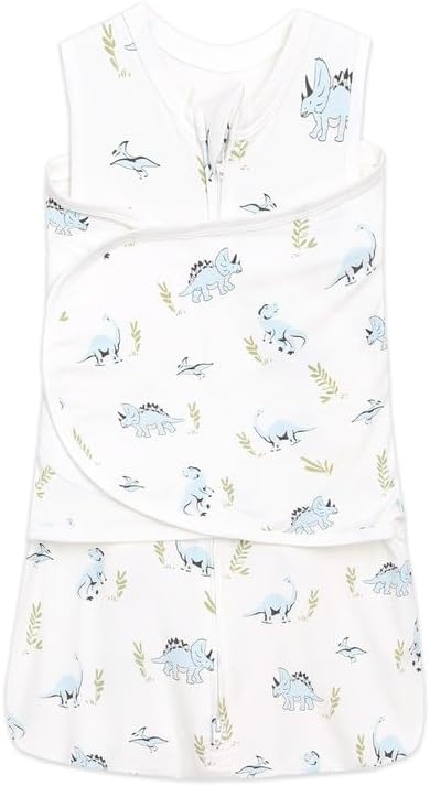 Baby Wearable Blanket Sleeveless Unisex Sleeping Bag Swaddle Boy Girl Sleep Sack Viscose from Bamboo, Little Dinosaur, 0-3Months