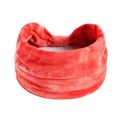 Sweatband Forehead Terry Towelling Women Casual Tie Dye Rainbow Colour Extension Yoga Hair Band Sport Elastic Sweat Absorbent Headband Sweatband Set Retro Cover