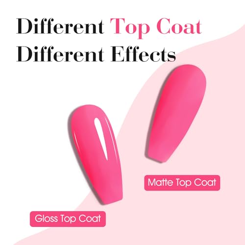 Image of CANNI Neon Pink Gel Nail Polish, 1Pcs Hot Pink Gel Polish Color Soak Off U V Nail Manicure Salon DIY at Home