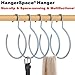 HangerSpace Scarf Ring Hanger Belt Rack, 5 Pcs Non-Slip Tie Hanging Hooks Closet Accessories Organizer Storage Holders for Ties Scarves Belts and Jewelry(5, Grey)