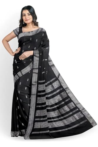 Image of Women's Kanjivaram Cotton Silk Saree South Indian Paithani Sari | gadwal cotton sarees with Zari Border and Blouse Piece - Suitable For All Indian Occasions and Festivals 191