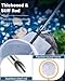 Pawfly 3 Inch Aquarium Shrimp Net, Tiny Fish Tank Net with Extendable Stainless Steel Handle, Soft Round Fine Mesh for Baby Fish, Food Residue, and Debris Skimming in Small Ponds & Tanks