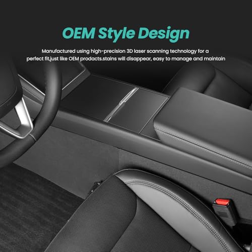 Froved 2025 2026 Model Y Juniper Center Console Anti-Kick Protection Mats 5PCS TPE Suede Panel Protector Cover of Center Console for Model Y Refresh Juniper (Premium/Performance)-NO for (Standard) by Froved - Image 3