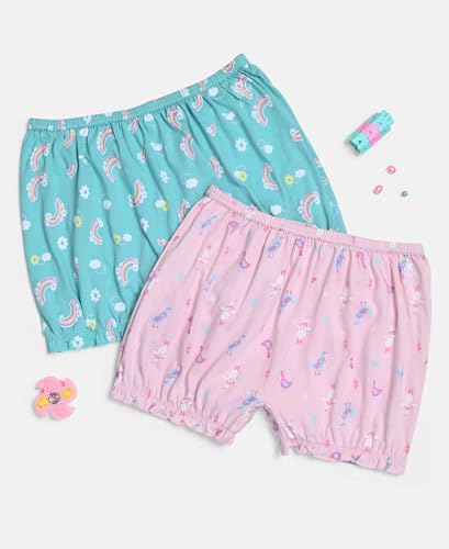 Image of Jockey SG06 Girls Super Combed Cotton Printed Bloomers (Pack of 2)