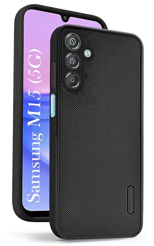 Image of Jkobi Back Case Cover for Samsung Galaxy M15 5G (Textured Grip Design | Slim and Light Weight | Soft Touch and Feel | Black)