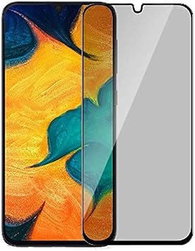 Elfia Samsung Galaxy A70 ile Uyumlu Hayalet Ekran Koruyucu Cam Tam Kapatan 5D Privacy, Siyah