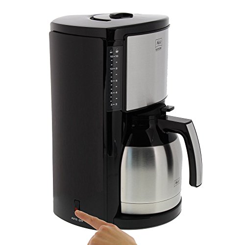 Melitta Look Therm Cafetera de Filtro con Jarra isotérmica, Selector de Aroma, Capacidad 10 Tazas (125 ml), Negro/Acero… - Imagen 4