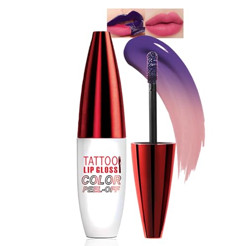 Peel Off Lip Stain, Abziehbarer Lip Tint Rosa, Wasserdichter & Langlebiger Lip Gloss mit Hochpigmentierte Farbe, Antihaftbecher Lipgloss Lipliner, Non-Stick-Cup Lippenstift Pink für Frauen Mädchen