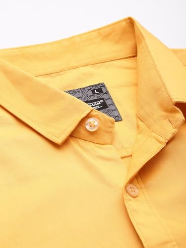 Image of Majestic Man Slim Fit Pure Cotton Half Sleeve Solid Casual Shirt