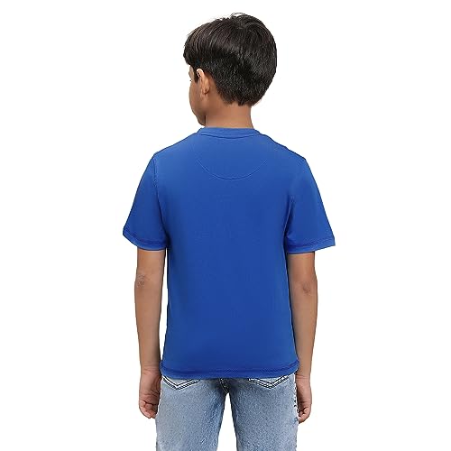 Image of Kidsville Spiderman Printed Regular Fit Blue Cotton Boy's T-Shirt