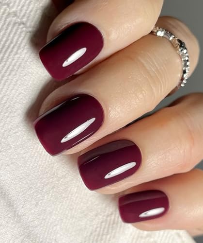 JMEOWIO Uñas de Gel Pegatinas Rojo Vino Pegatinas Uñas Gel Nail Art Stickers Decoración
