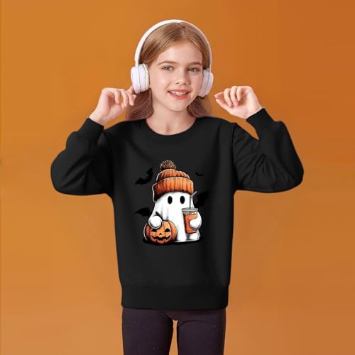 Cute Halloween Sweatshirt for Girls Pullover with Pumpkin Casual Cute Fall Graphic Top3