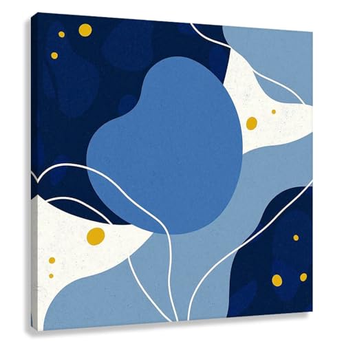 Novup Blue Abstract Wall Art Cosmic Canvas Print Decor Pictures