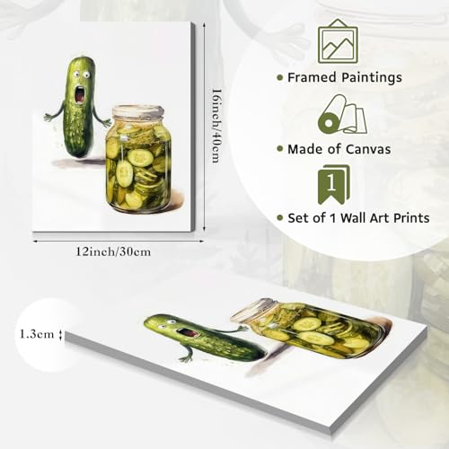 Vert olive concombre cornichon image Dazzlewall au cadre élégant - 5