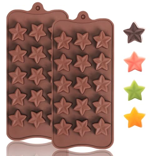 ZTHapwa Small Star Silicone Molds, 15 Cavities Star Chocolate Molds for Candy/Gummy/Jelly/Fruit...