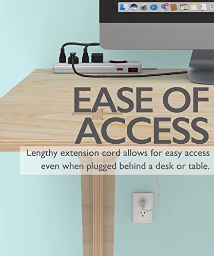 Fosmon 8-Outlet Surge Protector Power Strip With Timer, Indoor Countdown Timer For Electrical Outlets, Light Timer, Mechanical Timer Extension Cord For Reptile, Grow Lights, Aquarium, Etl Listed #TOP6