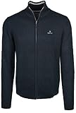 Authentic GANT Herren Cotton Pique Zip Cardigan Pullover, Evening Blue, L