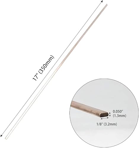 Miniatura 3 de Varilla de soldadura plateada 15% BCuP-5 20 barras planas de plata Phos Copper Sticks JAgP-15 Varillas de soldadura HVAC de plata 0.050"x18"x14"
