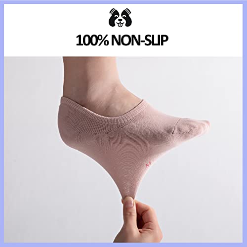 No Show Socks for Women Size 4-7/7-10/10-13 Invisible Low Cut Cotton Breathable Liner Socks With Non Slip Grips3