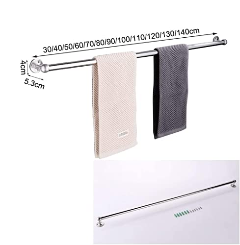 Porte-serviettes rond mural multifonctionnel avec étagère 50 cm - 6