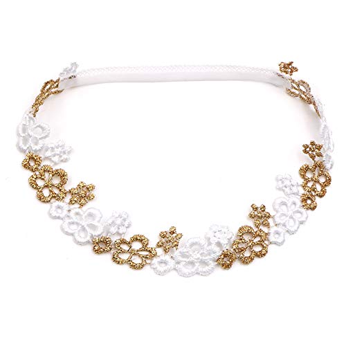 4pcs Lace Bows Baby Headbands for Baby Girl Headbands Hair Accessories - Soft Elastic Flower Bows Hair Band2