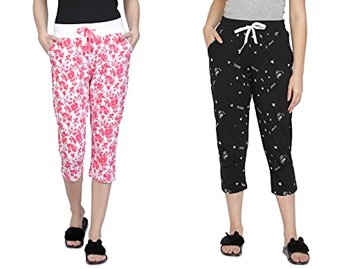 Club A9 Women’s Cotton Capris (Pack of 2)