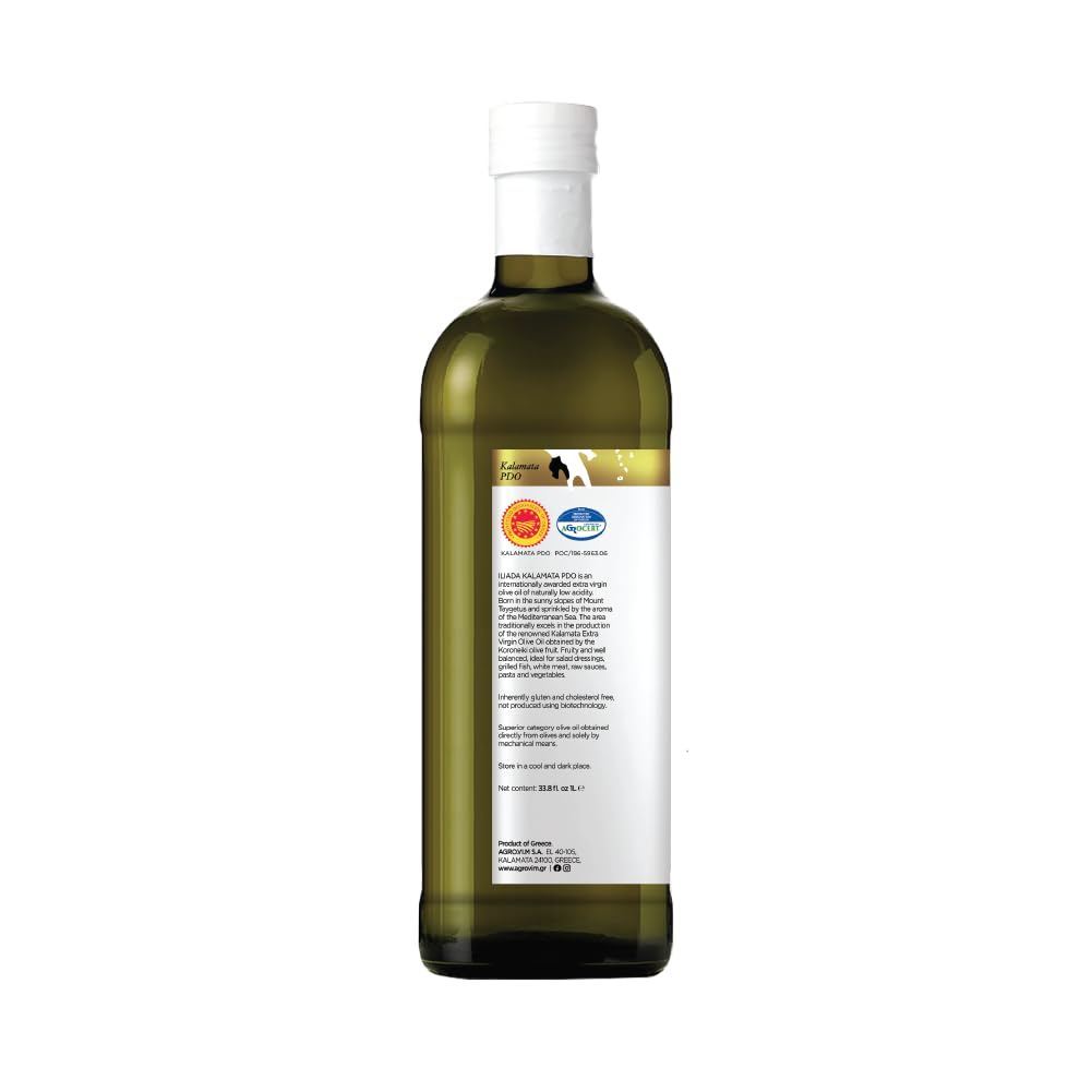 Iliada Kalamata PDO Extra Virgin Olive Oil, 1Lt | Multi-awarded | Single Region 100% Greek | Monovarietal Koroneiki | Cold Press | Polyphenol Rich | Chef's Favorite - Image 3