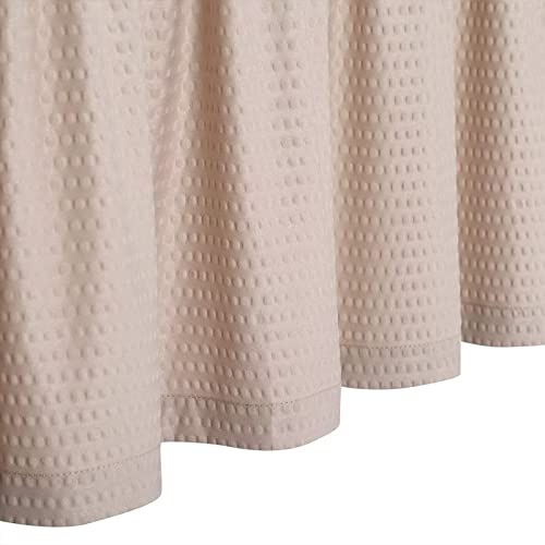Glowsol Window Valance Water Proof Curtains For Kitchen Solid Color Valance Embossed Dot Pattern Rod Pocket ( Taupe, 60" W×15" L ) #TOP5