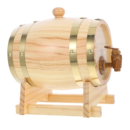 CIYODO 1 Juego Barril de Vino de Madera Maciza Dispensador de Cerveza Vino Grande montado pequeño Balde espíritu Cubo de Madera Cubo de Barril de Madera barriles para decoración de Fiesta