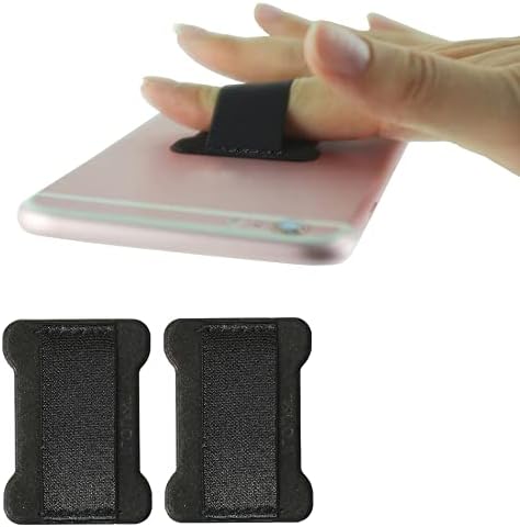 WUOJI Phone Grip Finger Strap Holder - Cell Phone Strap Holder for Hand - Ultra Thin Anti-Slip Universal Cell Phone Gripper for Back of Phone Mobile Accessories -2Pack(Black)