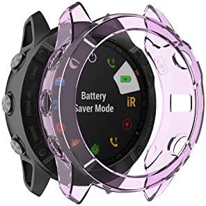 Tencloud Obudowy kompatybilne z Garmin Fenix 6X/Fenix 6X Pro / Fenix 6X Sapphire/Fenix 6X Pro solarny pokrowiec ochronny miękki TPU osłona zderzaka do smartwatcha Fenix 6X (5 szt.)