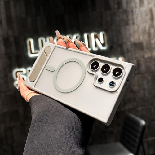 For Galaxy S24 Plus �p �P�[�X MagSafe�Ή� �B���X�^���h�t�� �N���A ���������� �ϏՌ� �T���X�� �M�����N�V�[ S24 Plus �J�o�[ �}�O�Z�[�t�Ή� �X�^���h�@�\ �}�O�l�b�g���� �L�b�N�X�^���h�t�� �X���� �\�t�g ���� 