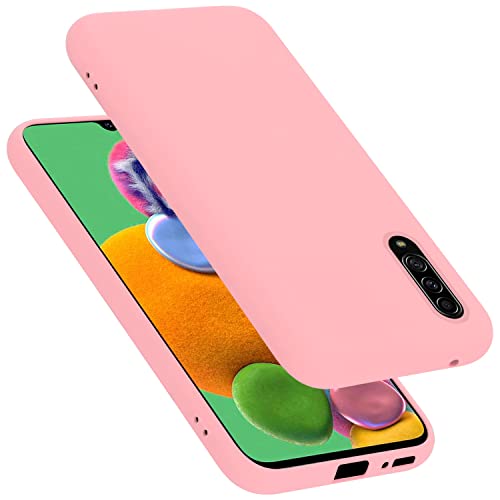 Cadorabo Hülle kompatibel mit Samsung Galaxy A90 5G Hülle Silikon Handyhülle für Galaxy A90 5G Hülle aus flüssigem Silikon- Kratzfeste & stoßfeste dünne TPU Schutzhülle - Liquid PINK