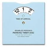 Blue Badge Parking Timer Clock Disc for Blue Badge Holder, Disabled Person's Arrival Time Display for Car Dashboard, Large Easy-Read Dial, Durable UK Compliant Parking Clock