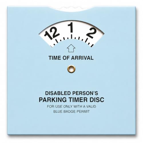 Blue Badge Parking Timer Clock Disc – Large Easy-Read Dial, Durable, UK Compliant