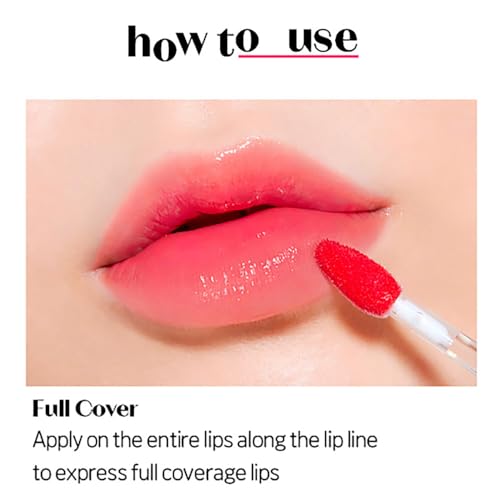 Image of ETUDE Glow Fixing Tint for Plump & Fuller Lips| Non-Sticky, Moisturising, Vegan Gloss| Shade- 12 Cherry Sugar, 3.8g