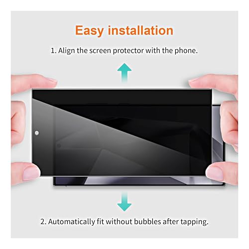 Image of Casecandy - Privacy Tempered Glass Screen Protector for Samsung S26 Ultra 5G | Privacy Tempered Glass Guard Galaxy S26 Ultra - HD /Fingerprint Working /9H Hardness