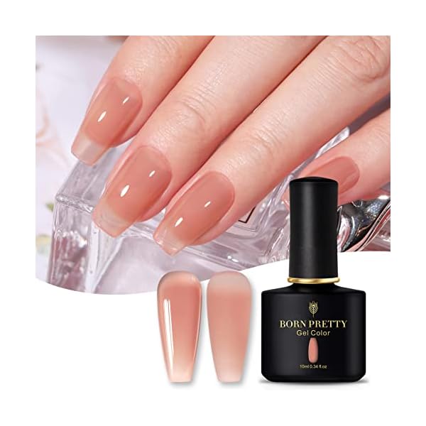 BORN PRETTY 10ML UV Nagellack Shellac Rosa Jelly Nude Natur Gel Nagellack French Nails Schellack Nagellack Nageldesign…