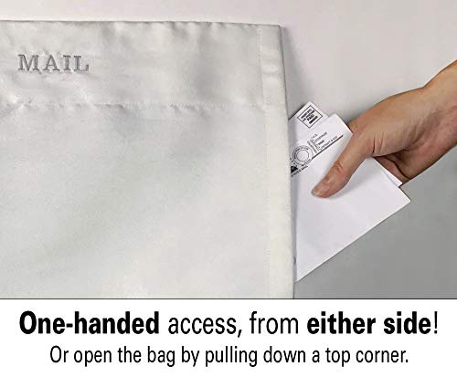 Snail Sakk: Mail Catcher For Mail Slots - White. No More Mail On The Floor! Reduces Drafts, Protects Privacy, And More. No Tools Or Screws Needed. For Home, Office, And Garage Doors. (Basket, Bag) #TOP3