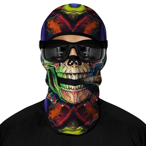 Image of Skull Full ski Mask, 3D Balaclava, UV Sun Protection,Motorcycle /Ski /Scarf /Cycling /Fishing for Men