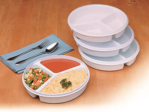 Maddak SP Ableware Sandstone Partitioned Scoop Dish with Lid