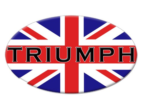 OVAL Union Jack TRIUMPH Sticker (Motorcycles decal)